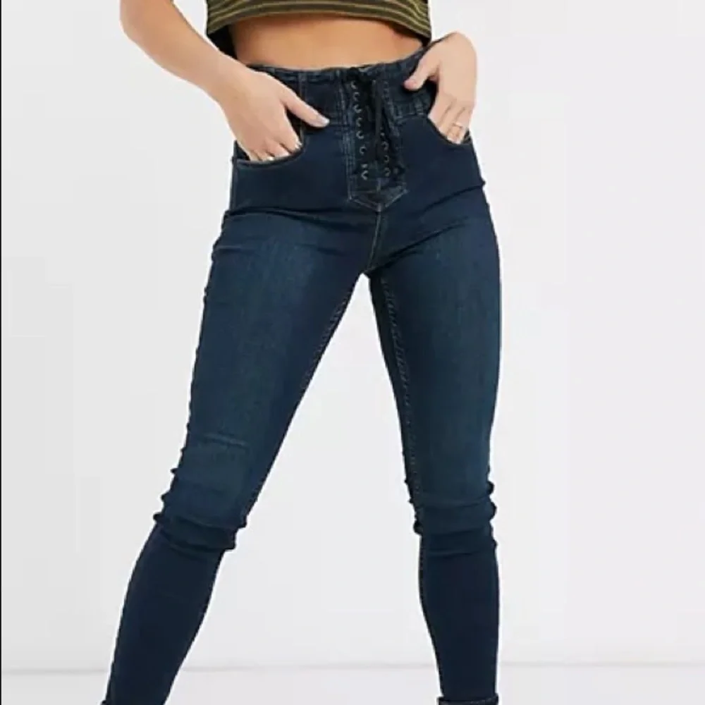 We The Free CVRY Hi-Rise Lace-Up Jeans - Picture 1 of 6